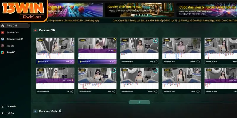 Hướng dẫn nhanh cách tham gia Live Casino 13WIN