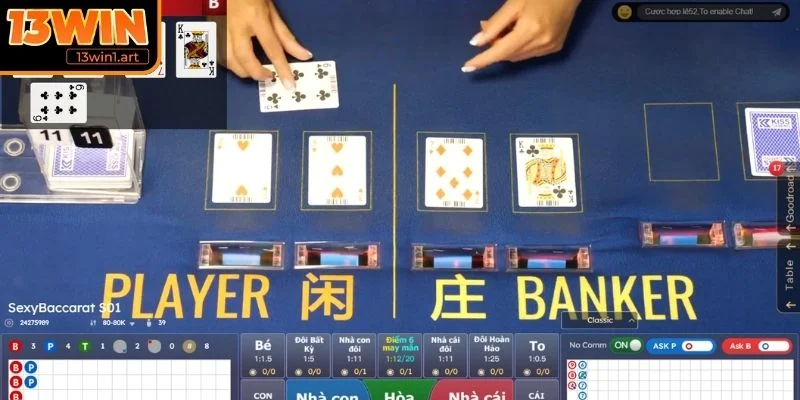 Cách tính các thế bài Baccarat chuẩn xác