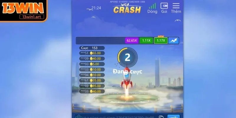Bí quyết thành công khi chơi Crash tại 13 WIN