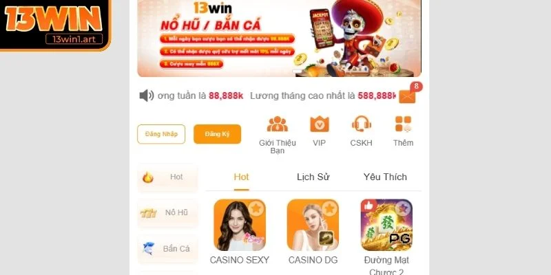 Tốc độ tải trang là lý do tại sao chọn 13WIN?